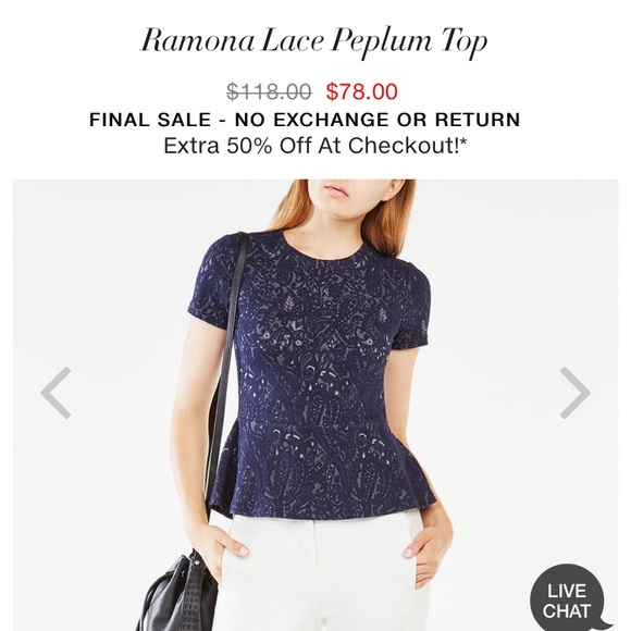 BcbgMaxAzria Ramona top 💙 - Picture 2 of 7